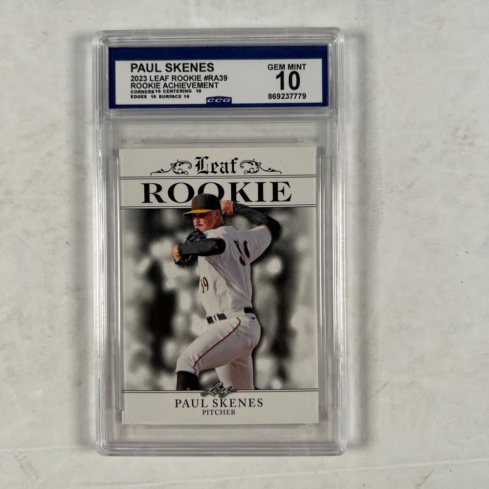 Paul Skenes 2023 Leaf Rookie Achievement #RA39 CCG 10 Gem Mint Baseball Card